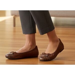 Vionic Minna Suede Ballet Flats Brown Size 7